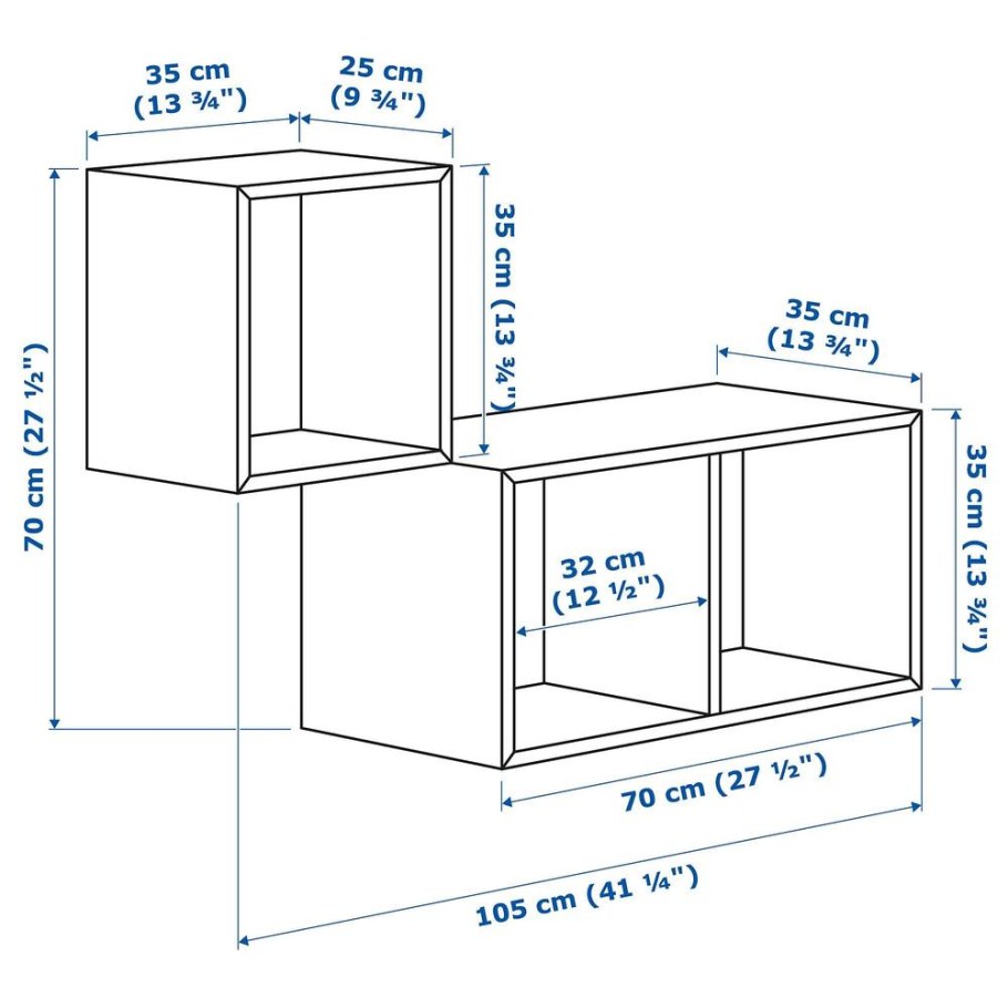 Голубой шкаф настенный