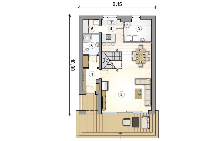 Планировка дома одноэтажного 10х10 из шлакоблочного