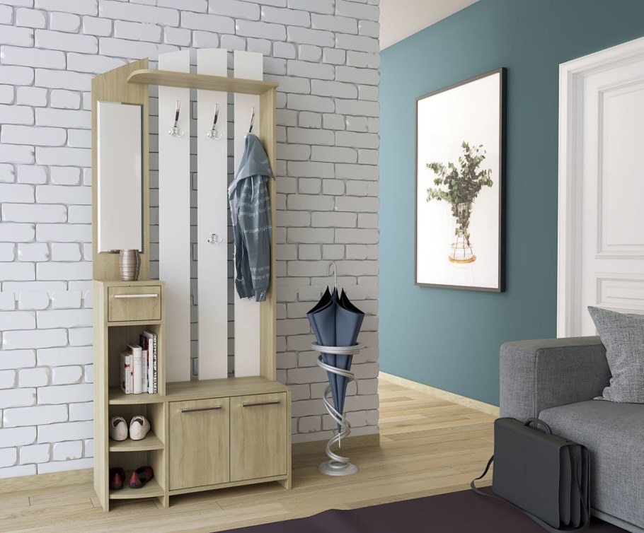 Смарт-2 прихожая кантербери/дуб сонома Горизонт