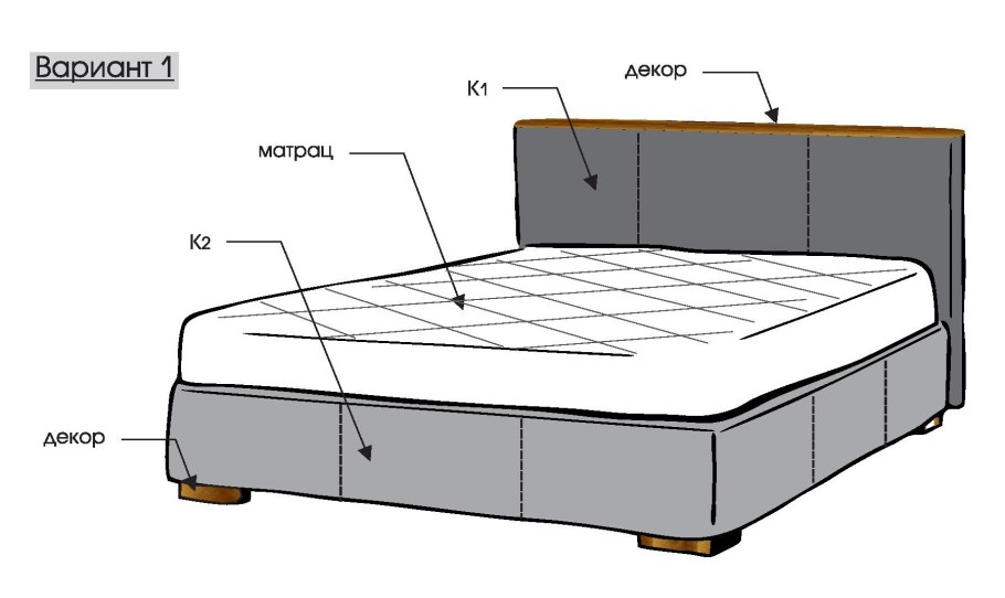 Кровать 2 евро Размеры