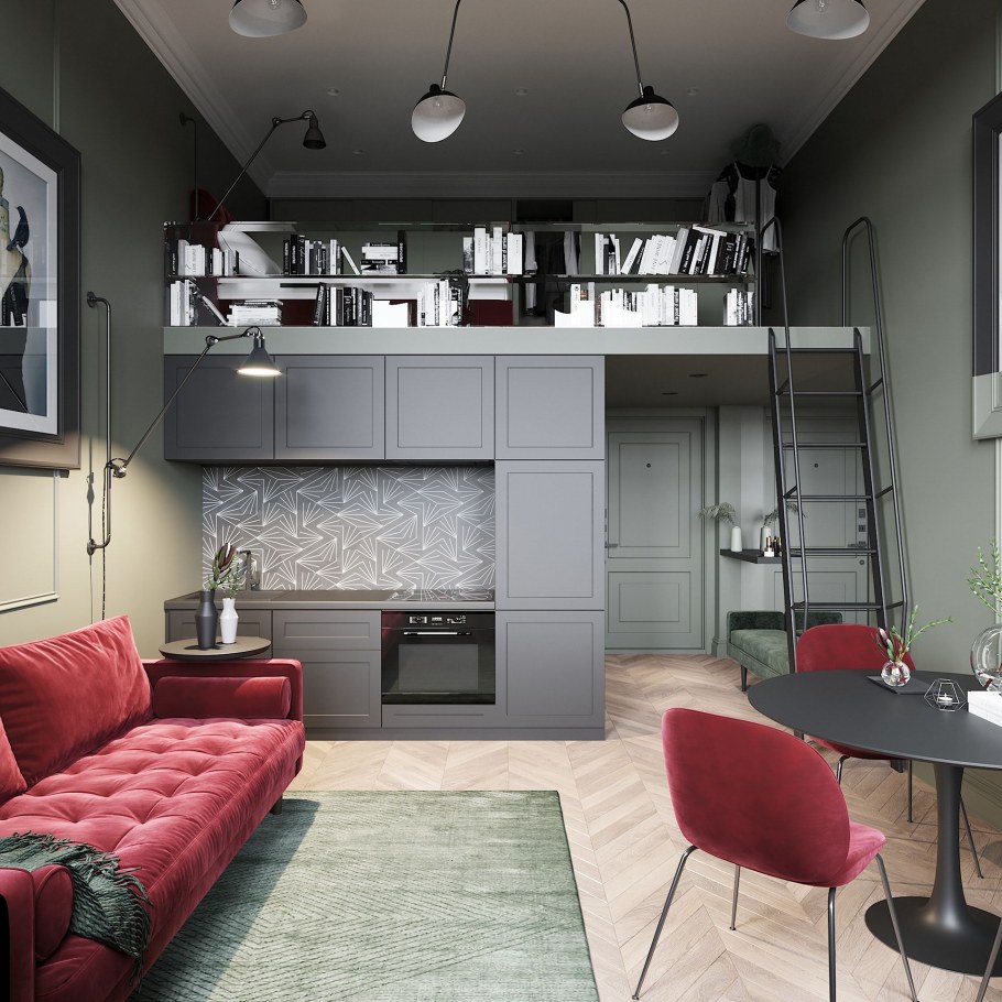 Двухуровневая квартира студия 30 кв2