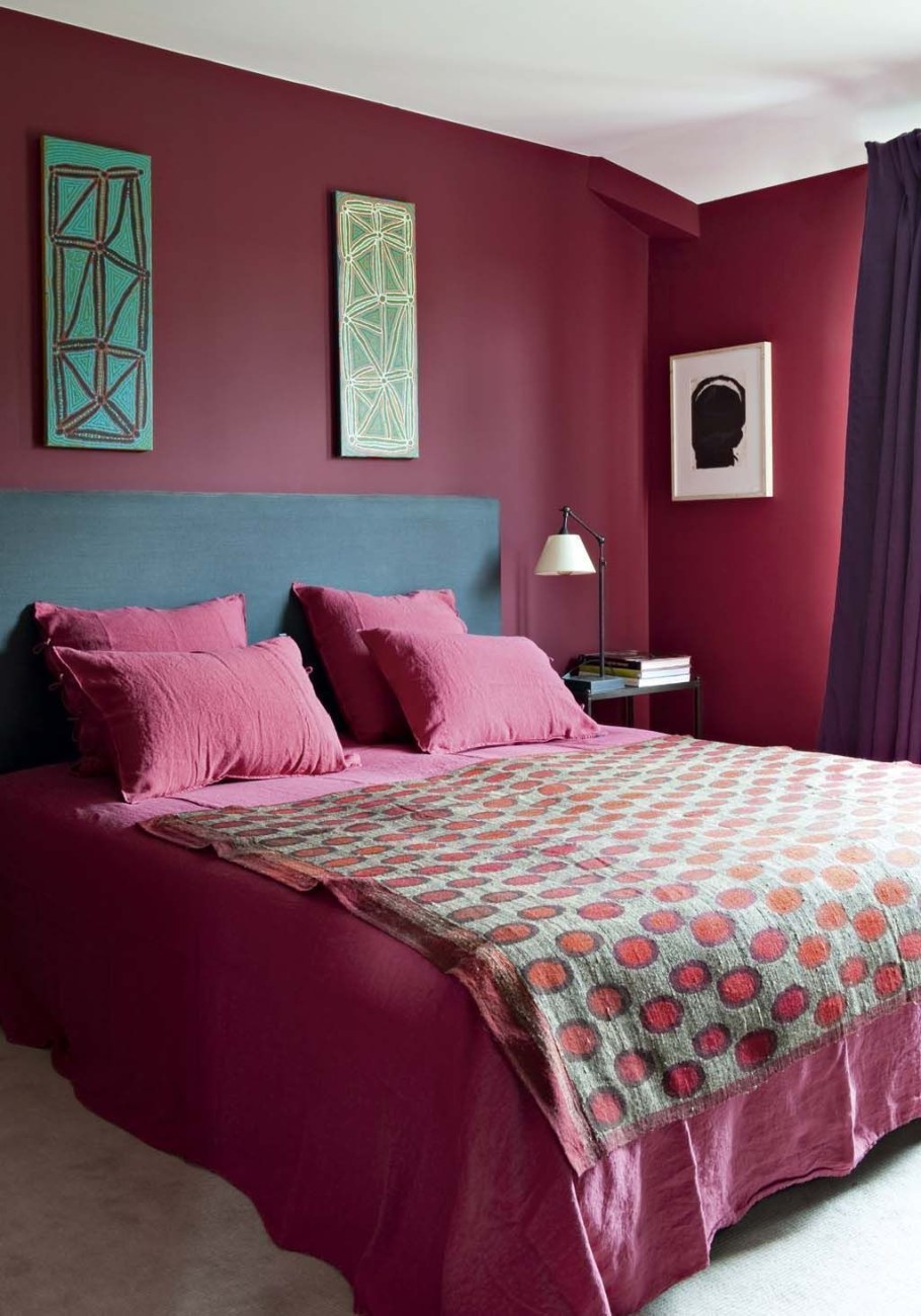 Бордовая спальня