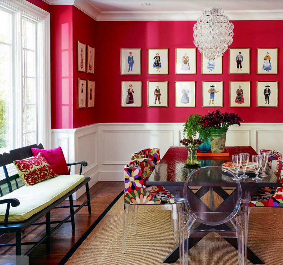 Сочетание красного в интерьере