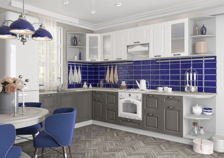 Кухня капри липа белый ДСВ