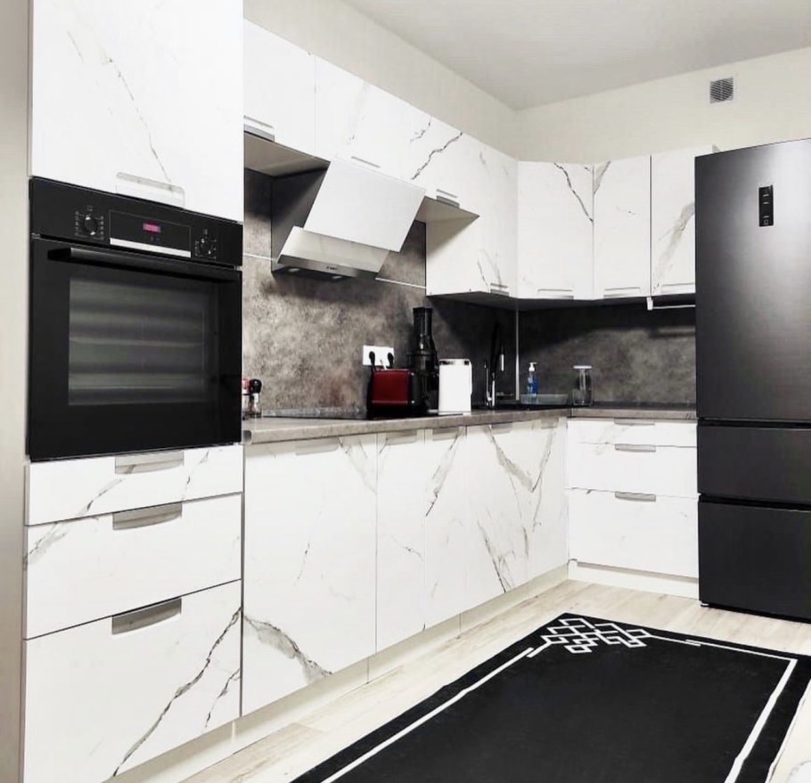 Кухня скала мрамор Арктик