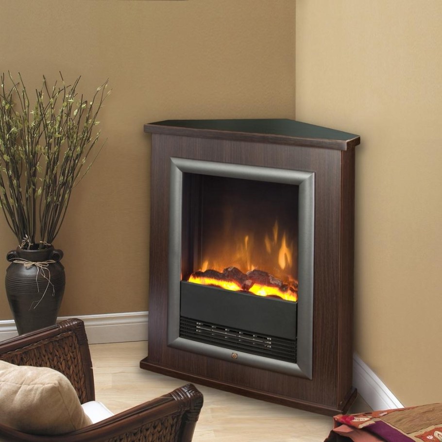 Угловой электрокамин