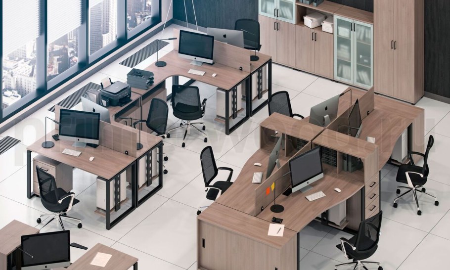 Расположение столов в офисе