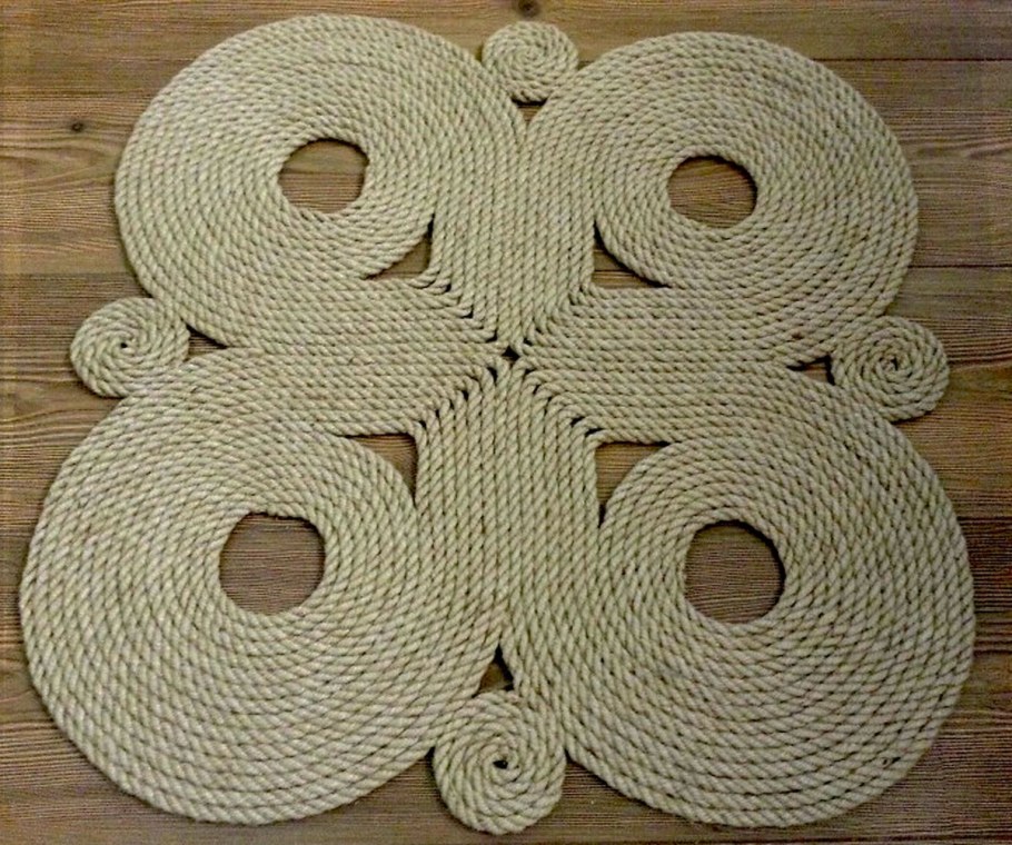 Коврик из шпагата джутового