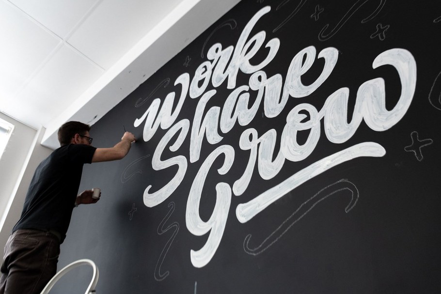 Роспись стен каллиграфия