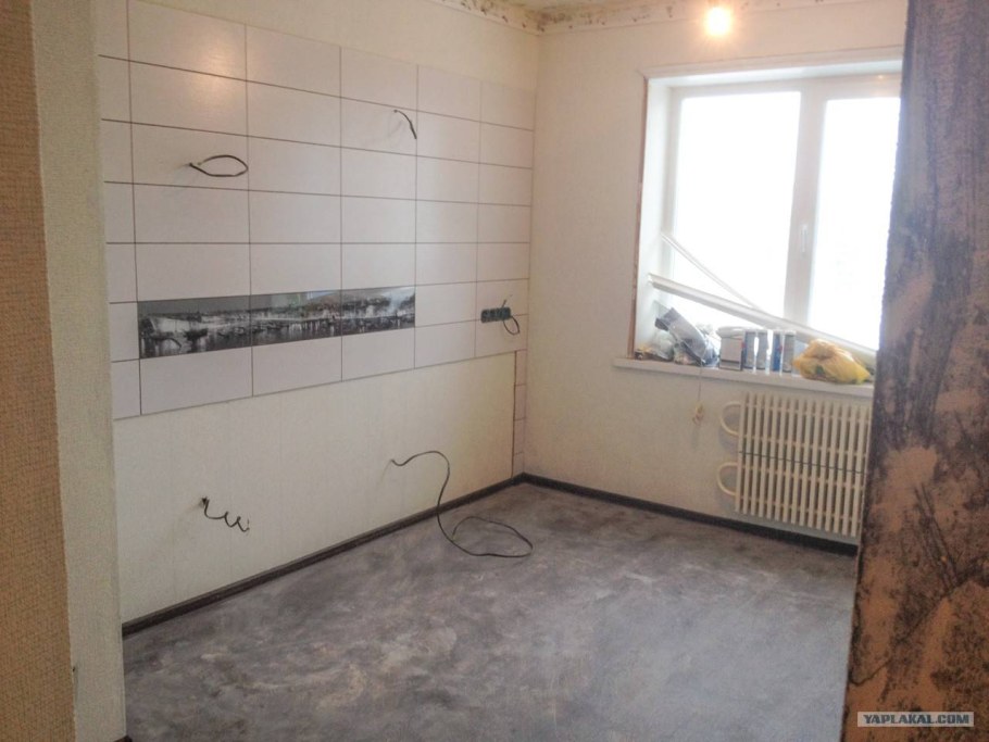 Плитка на кухне на полу в хрущевке