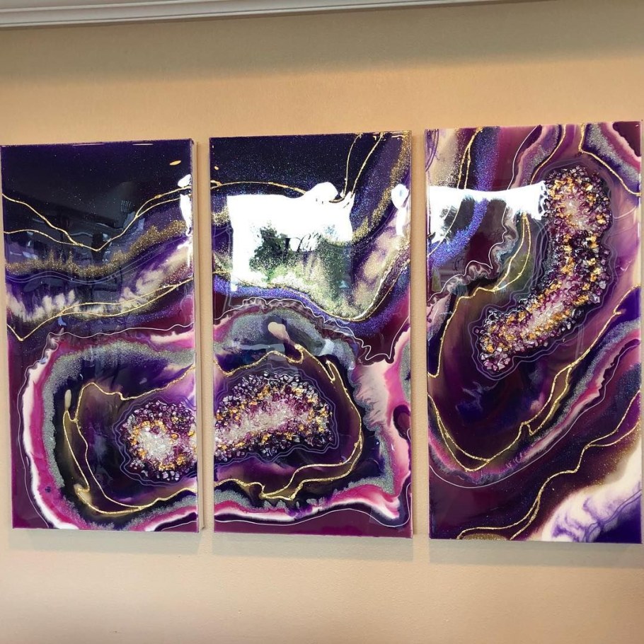 Панно море из эпоксидной смолы