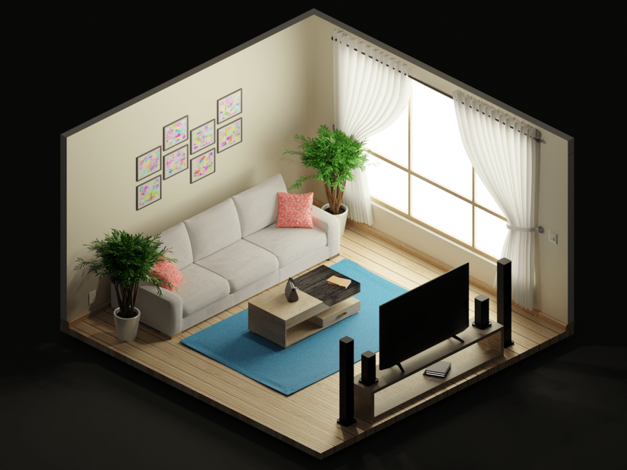 Isometric Room 3d