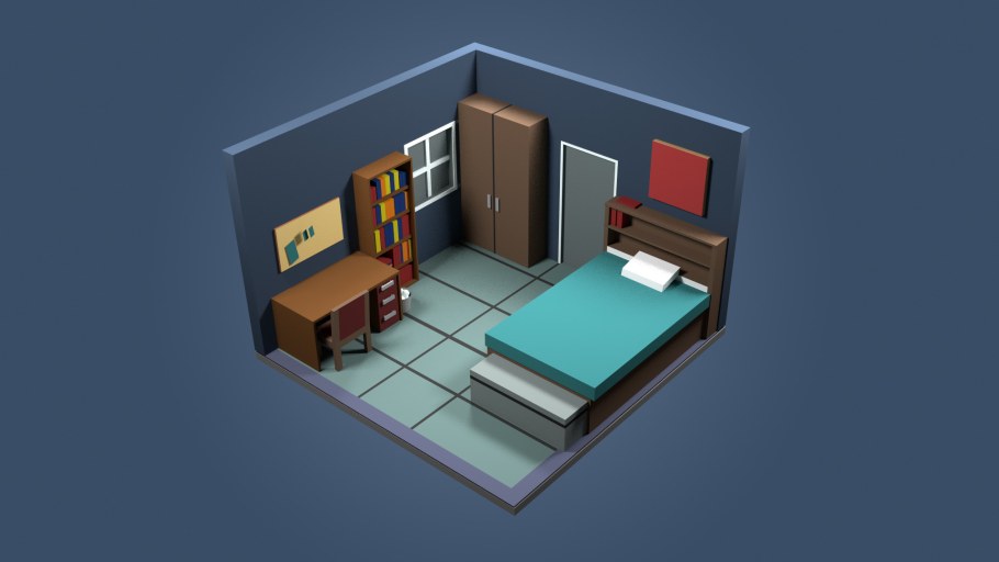 Изометрический интерьер в 3ds Max