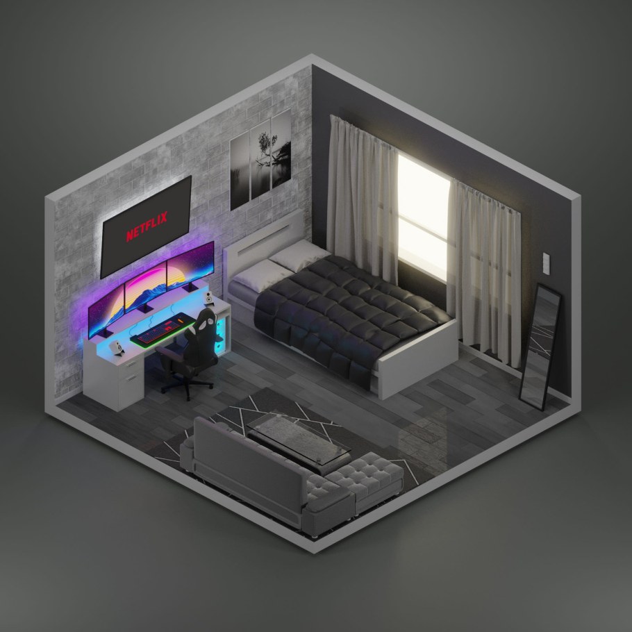 Isometric Room Blender дом