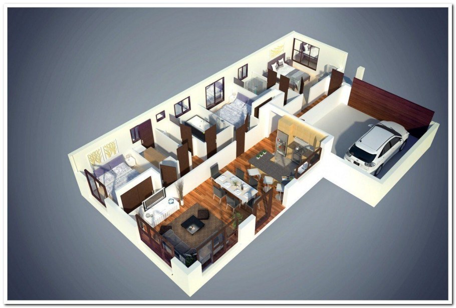 Рендер 3д Макс интерьер планировка