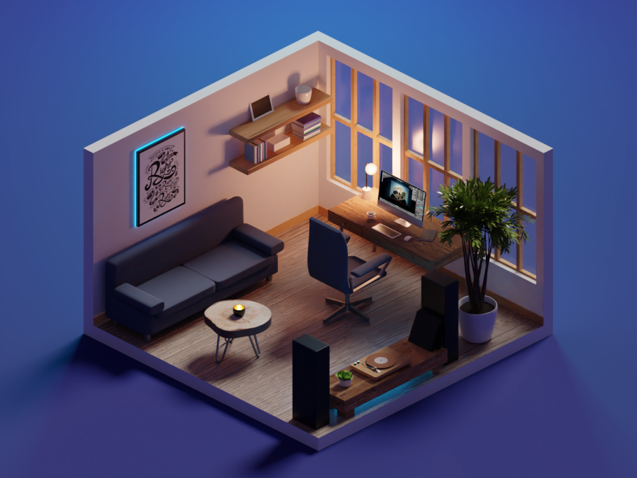 Комната isometric 3d
