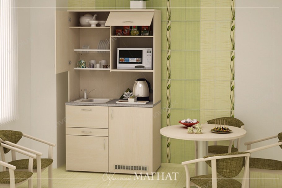 Эрго 30h004 мини-кухня офисная 118*60*214 (береза)