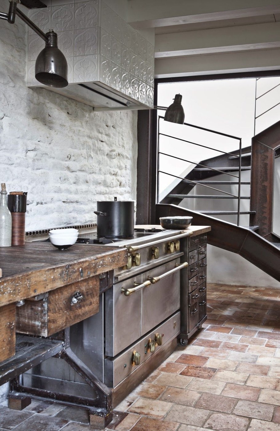 Кухня из металла лофт Индастриал