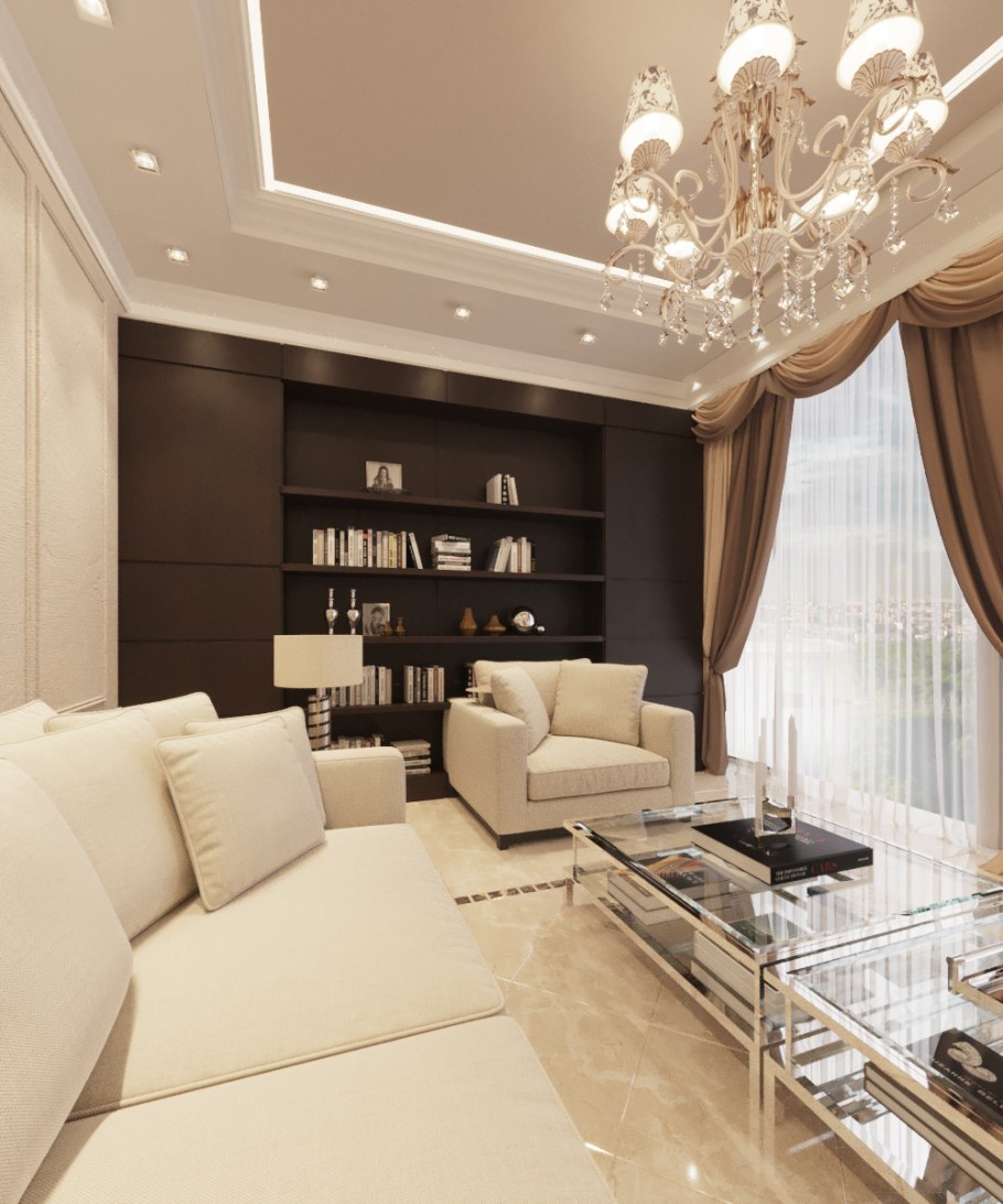 Прямоугольная гостиная