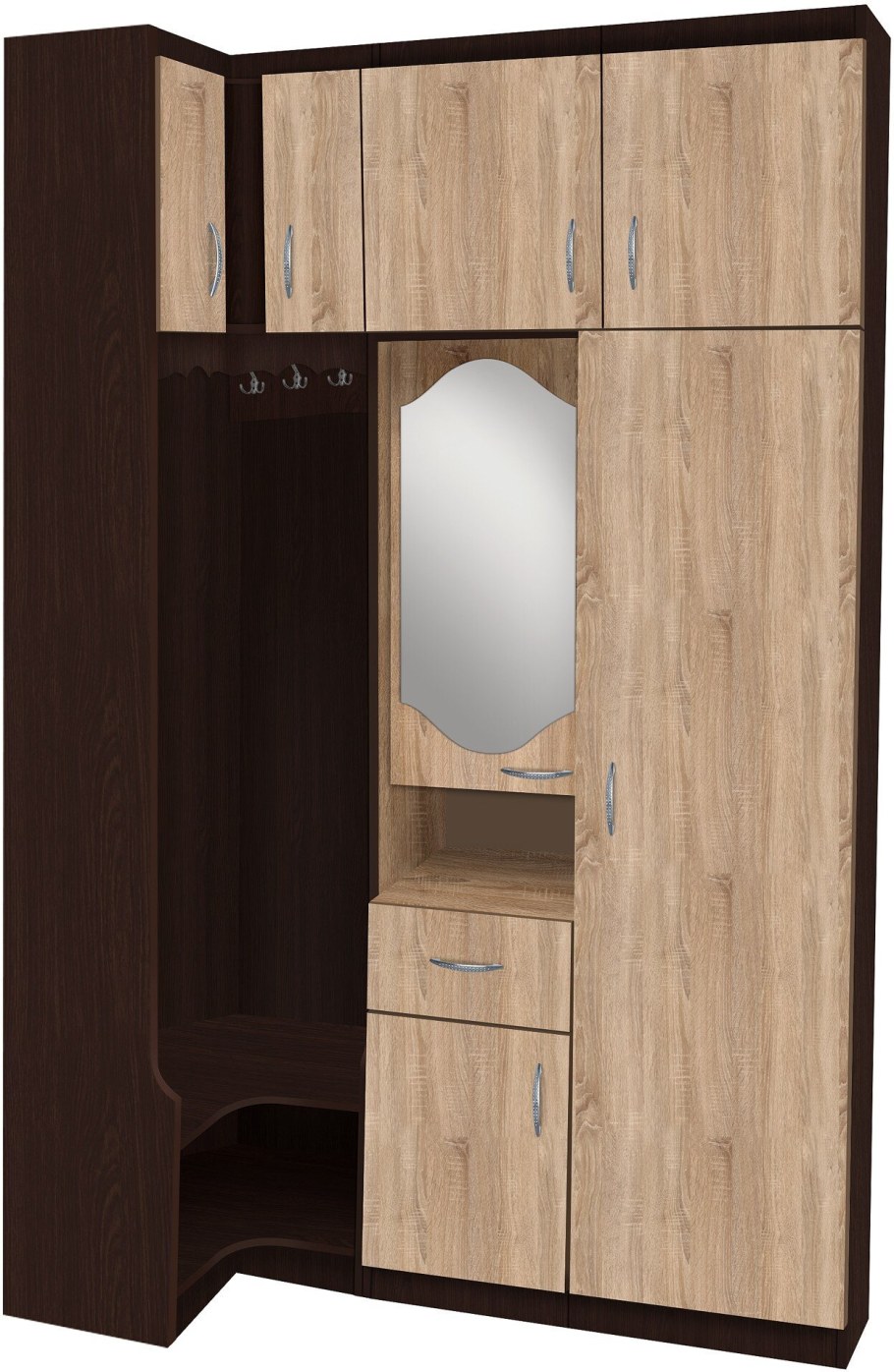 Прихожая Алекс 1500*354*2116 венге/скала (Мебельсон)