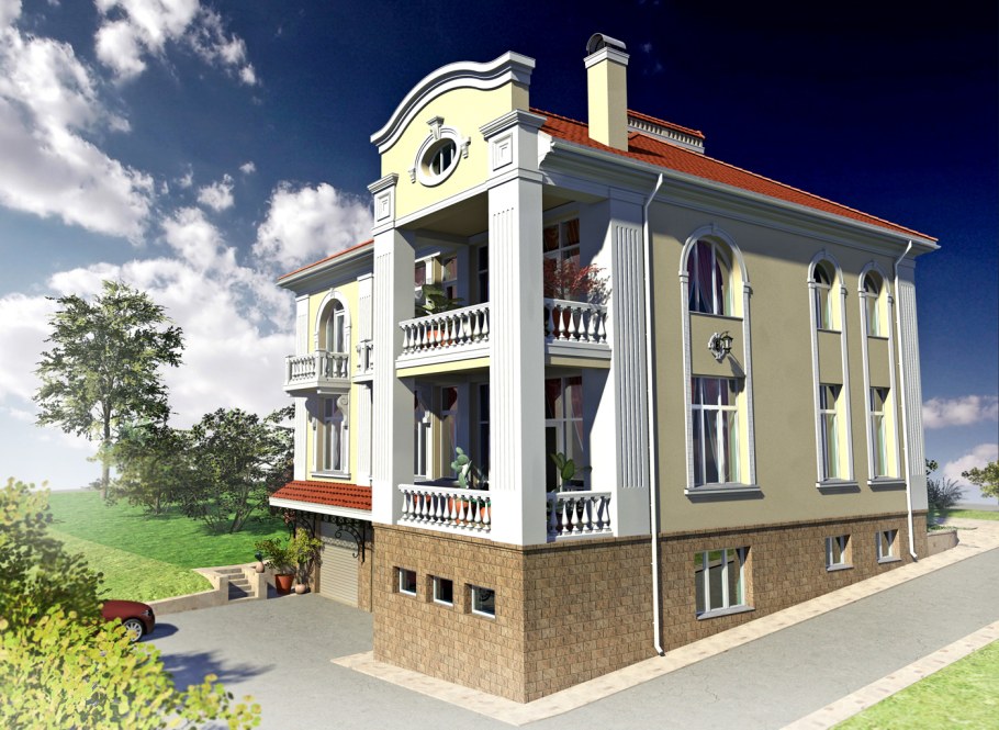 Жилой дом усадебного типа стили