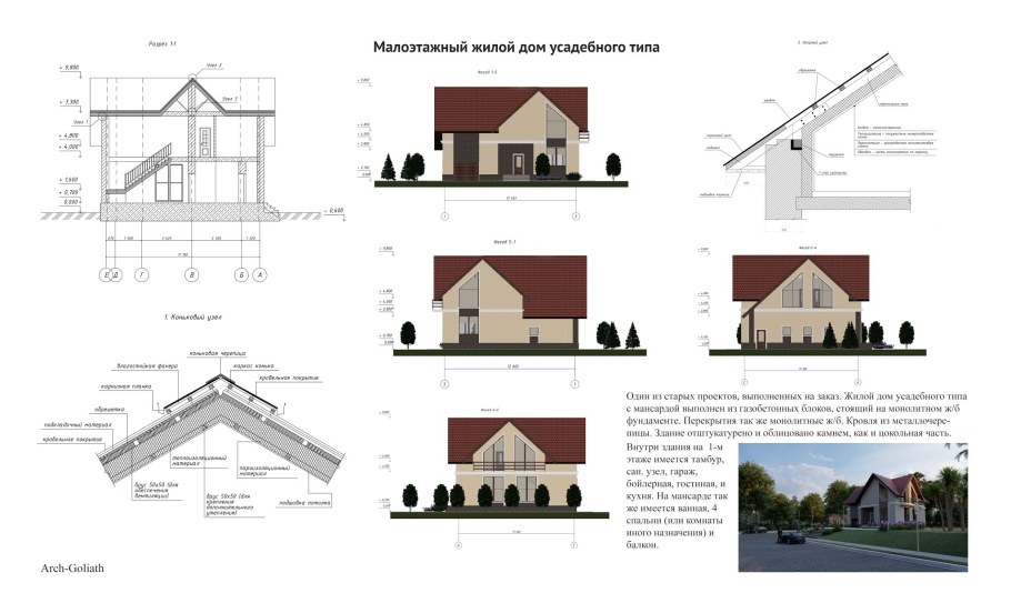 Усадебный жилой дом проект