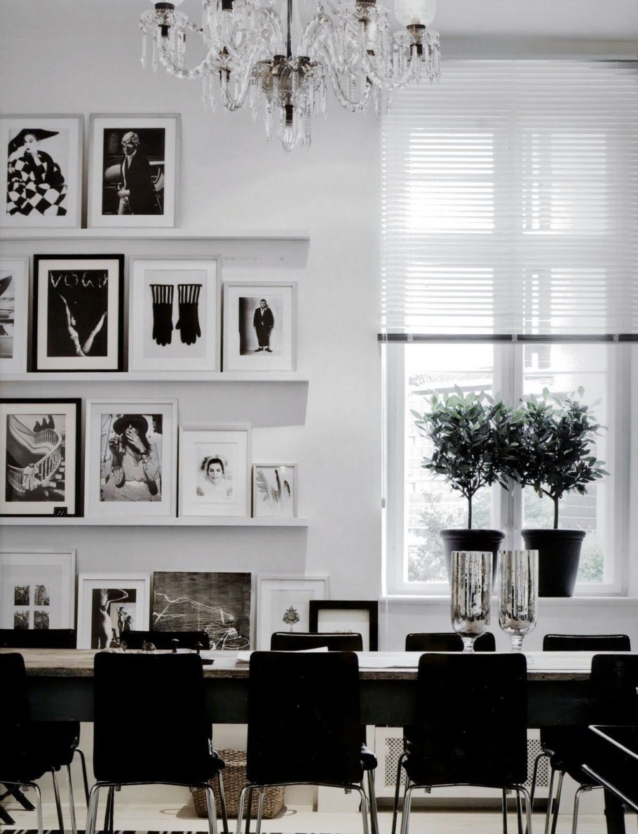 Черно белый стиль в интерьере