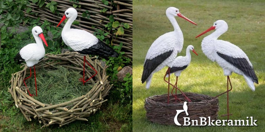 Аист поделка в сад