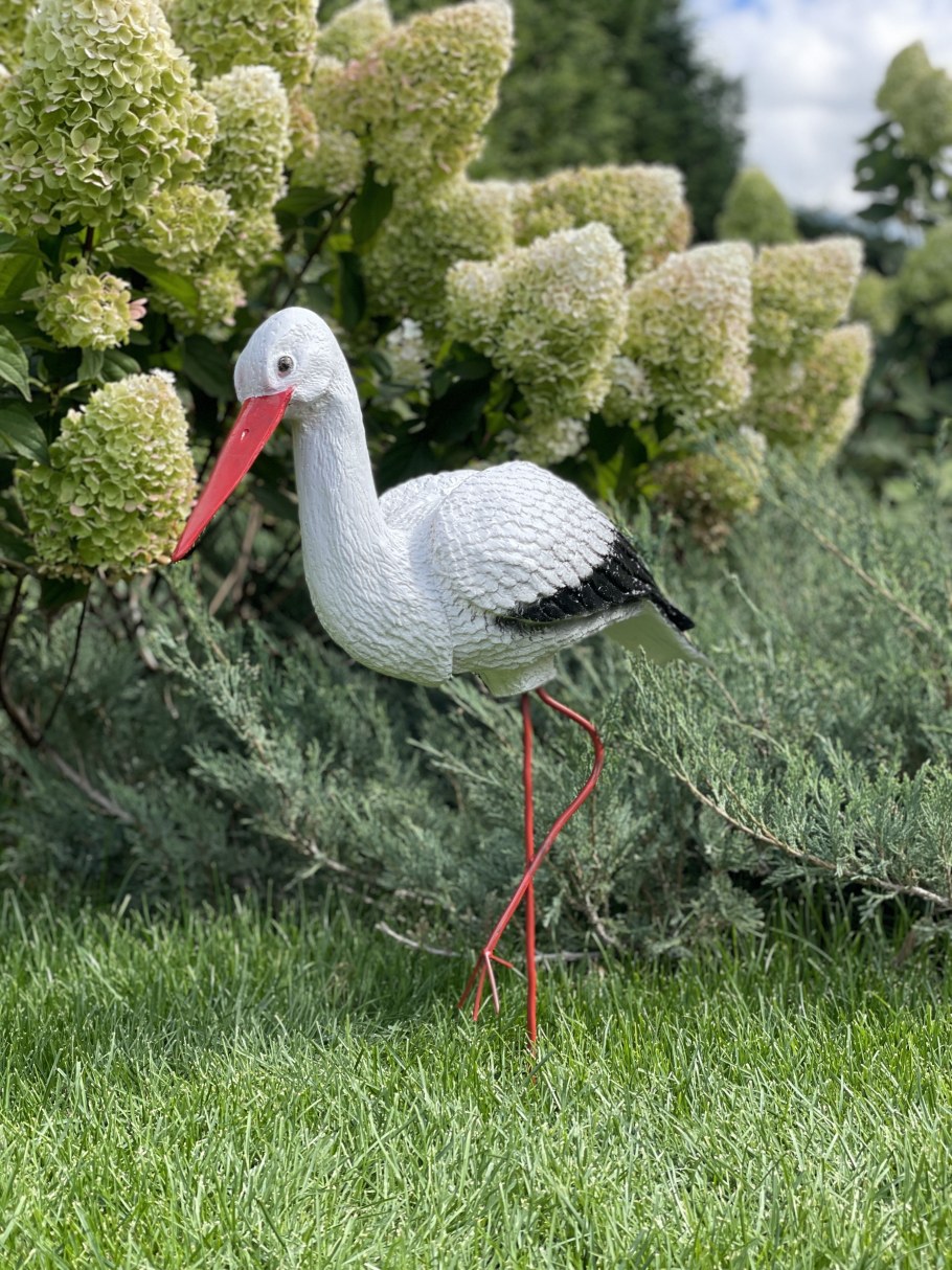 Аист лента Садовая фигура