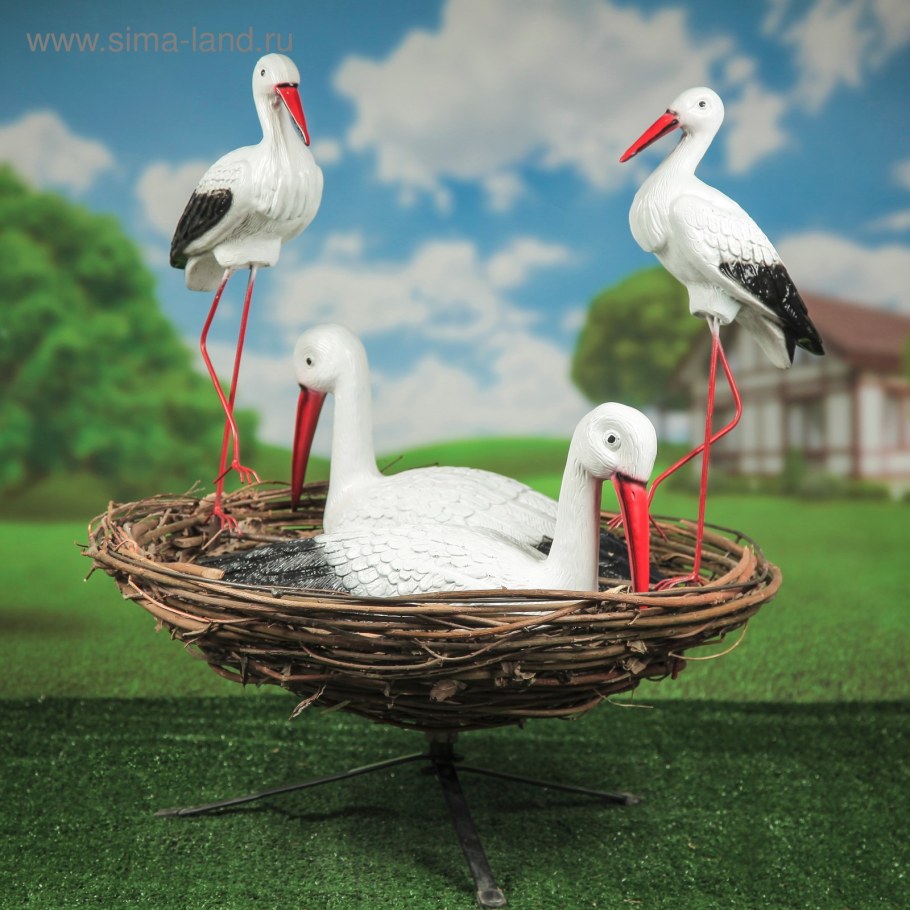 Аист фигурка для сада