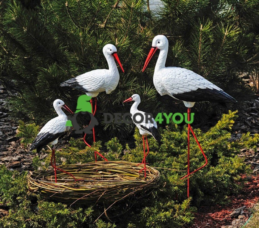 Фигурки для сада Аисты в гнезде