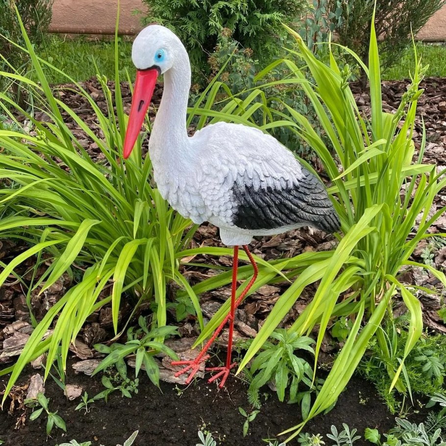 Садовая фигура "Аист" средний 80с