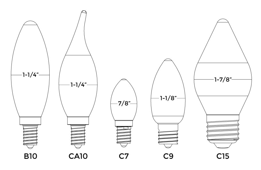 Лампа накаливания Габаритные Размеры