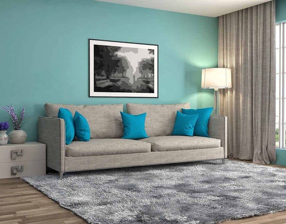 Диван бирюзового цвета