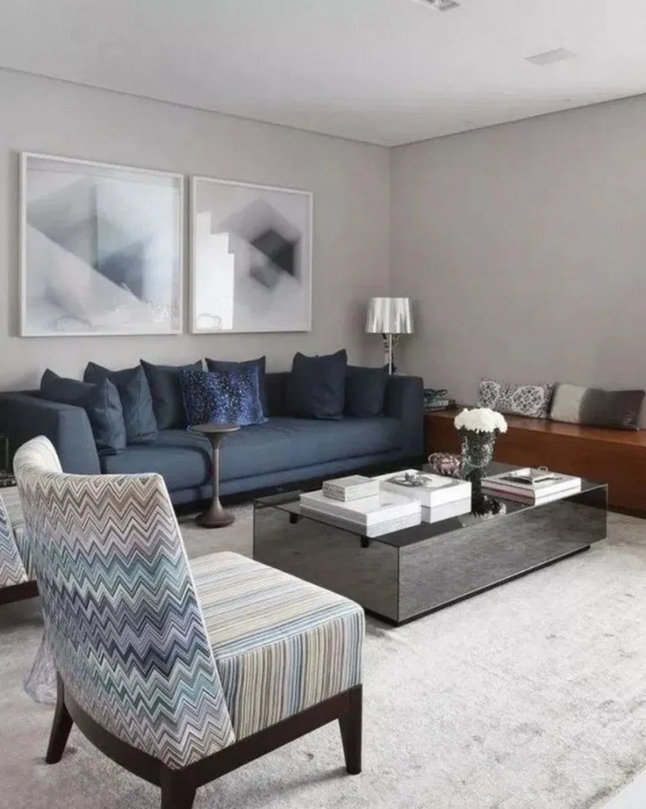 Интерьер под серый диван