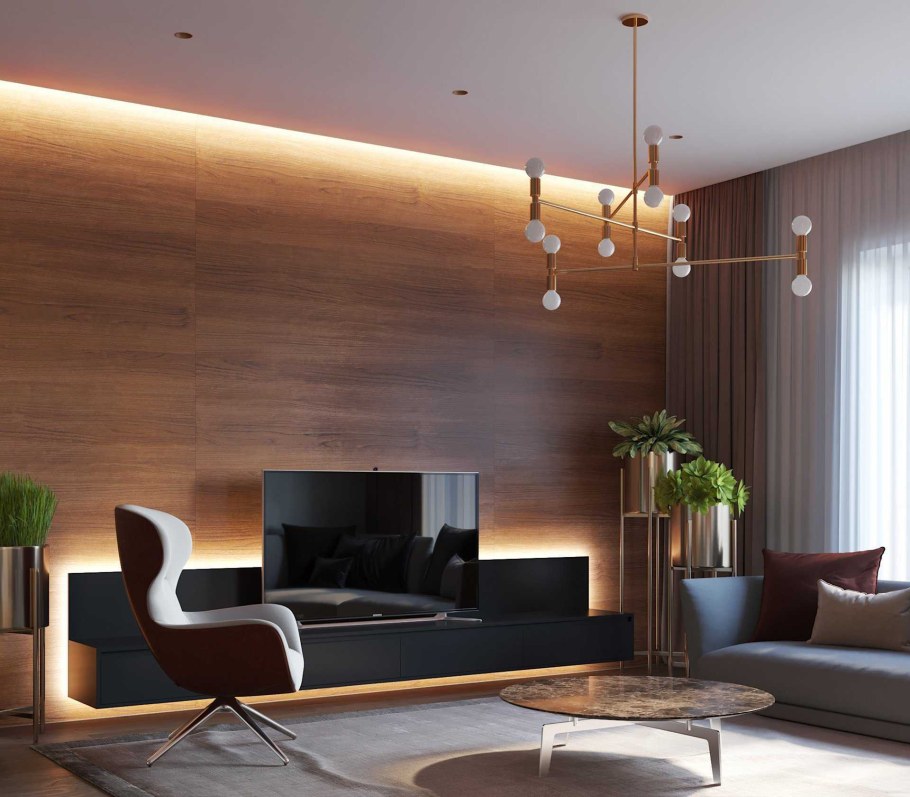 Современная отделка стен