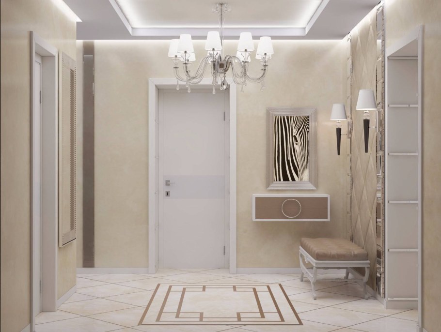 Светлая прихожая интерьер