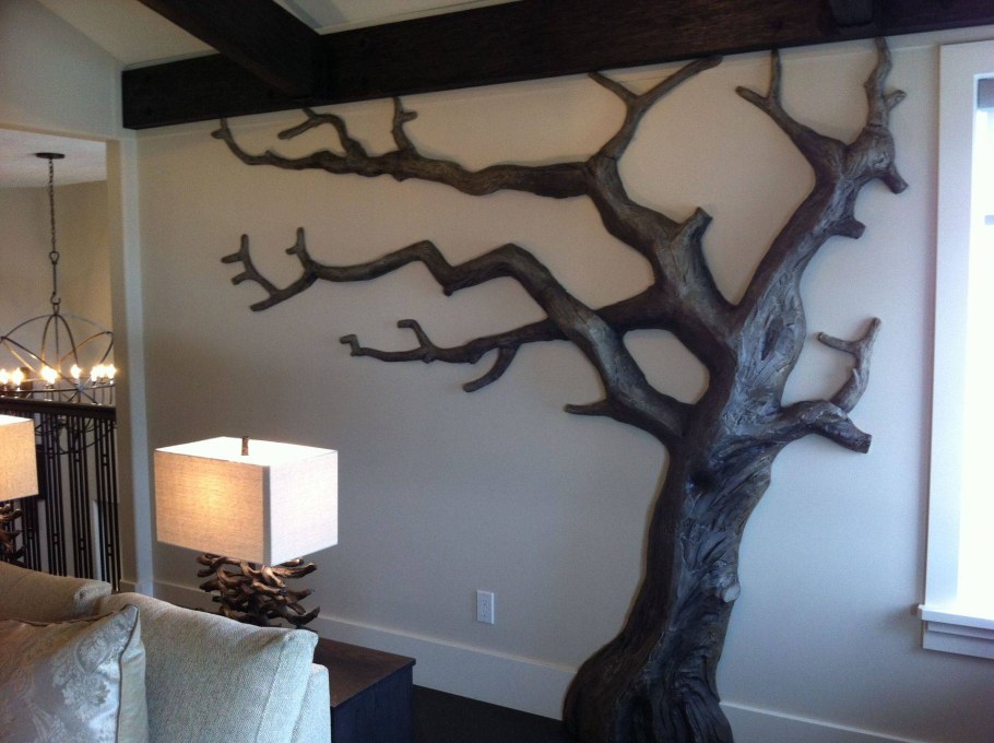 Сухое дерево в интерьере
