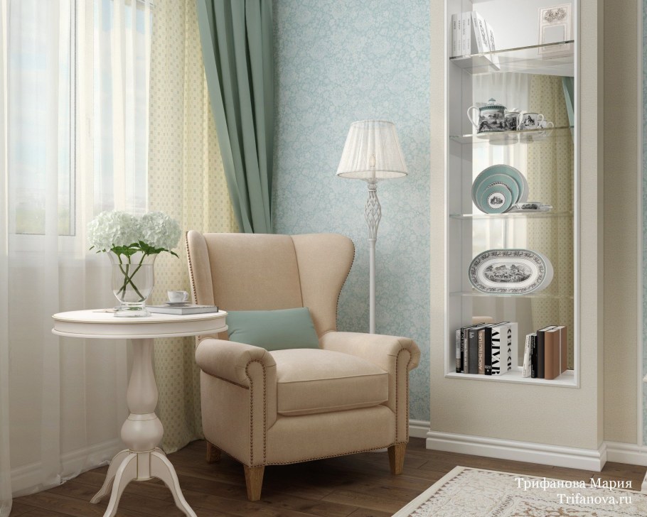 Интерьер в постельных тонах