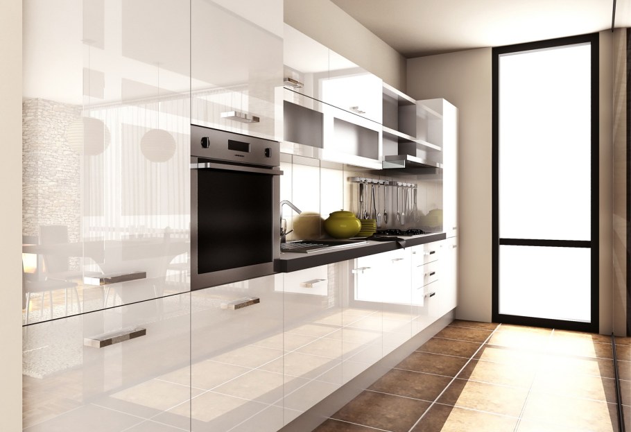 Фасад AGT для кухни белый глянец