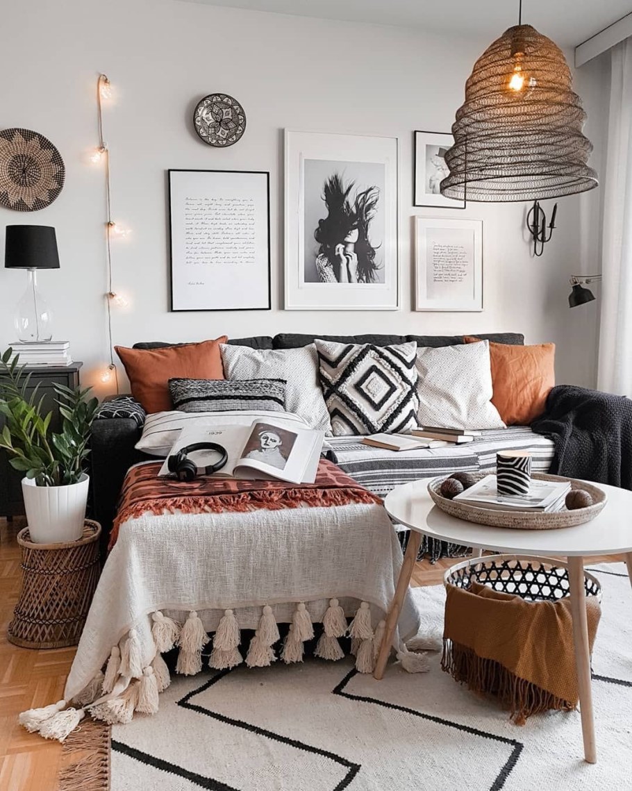 Сканди бохо стиль в интерьере