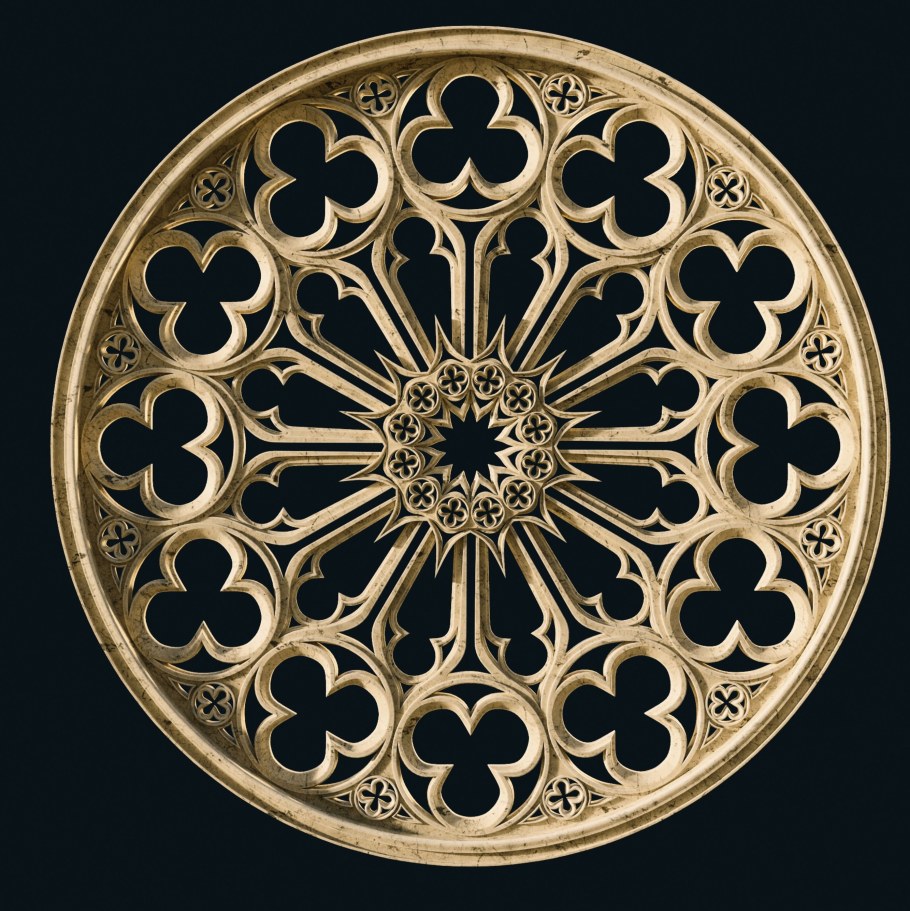 Gothic Rose Window 3d model