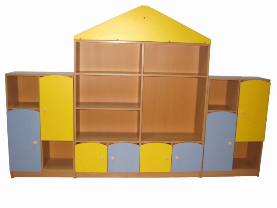 Стенка для игрушек домик 2600х460х1695 мм