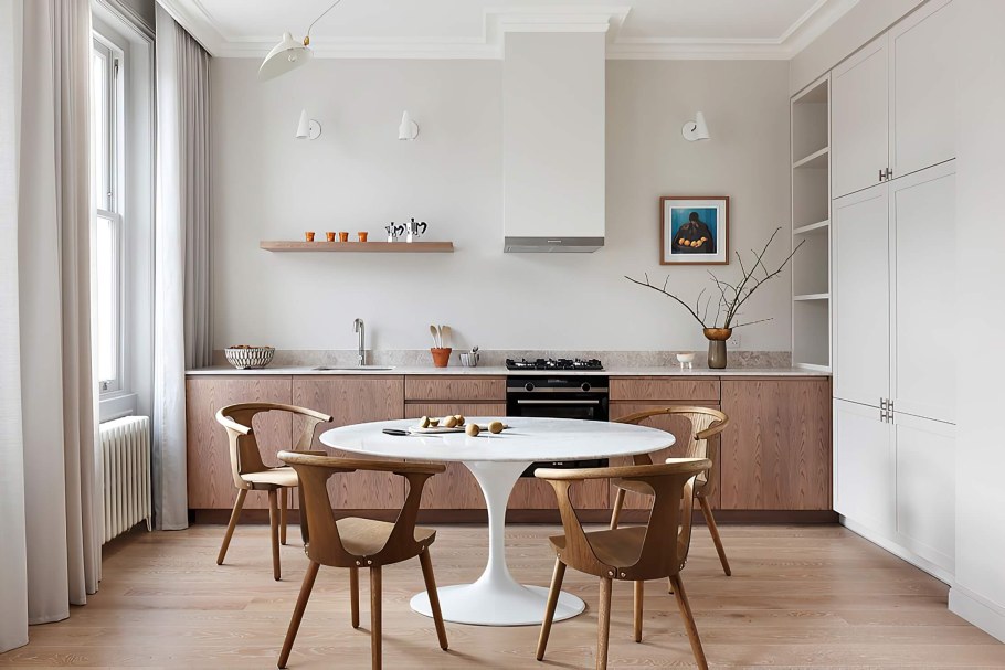 Кухни без верхних навесных шкафов