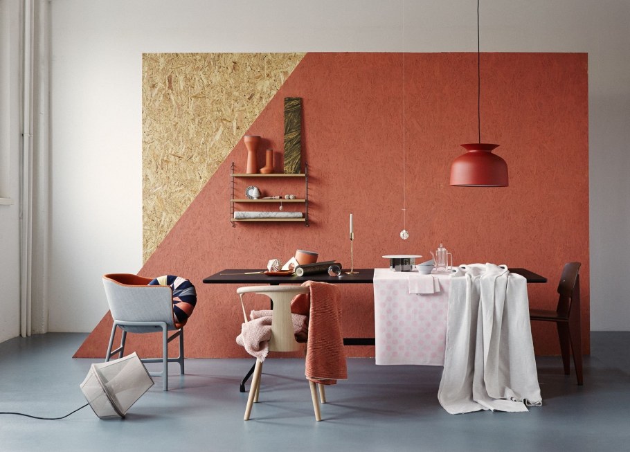 ОСБ плита окрашенная в интерьере