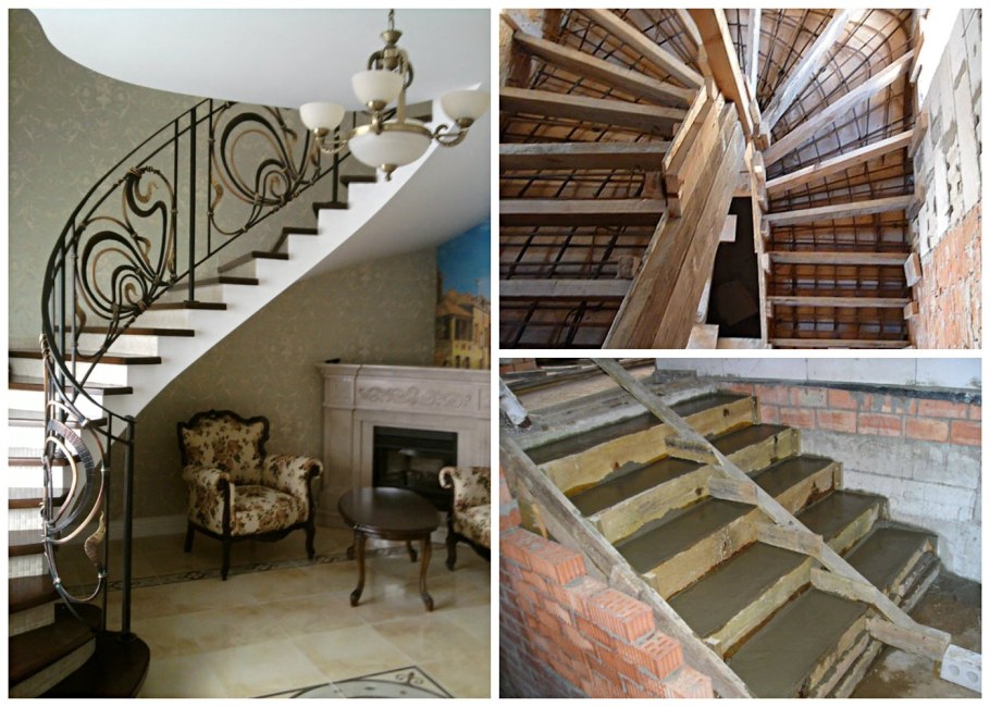 Бетонные ступеньки на 2 этаж