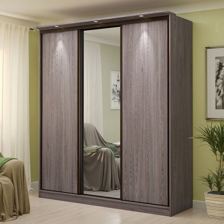 Шкаф-купе ясень Анкор светлый 100