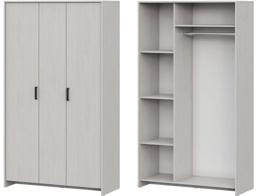 МСП 1 шкаф трехстворчатый ясень Анкор светлый