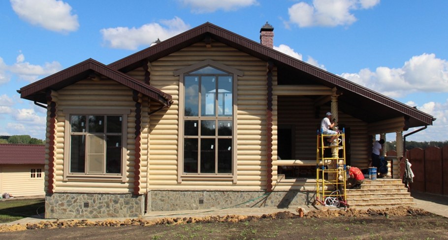 Цвета домов из бруса