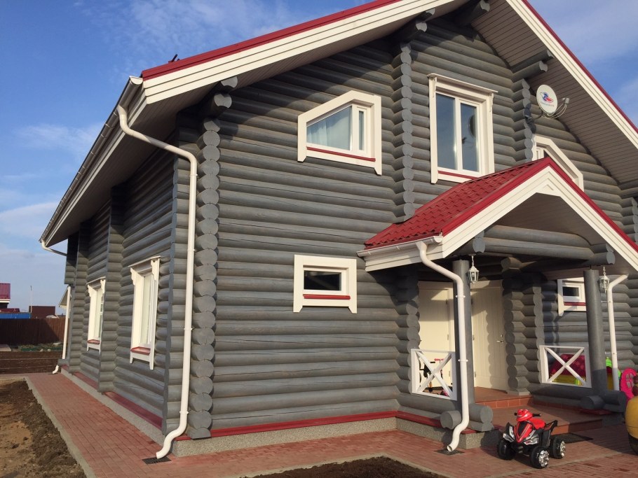 Тиккурила Винха покрашен сруб